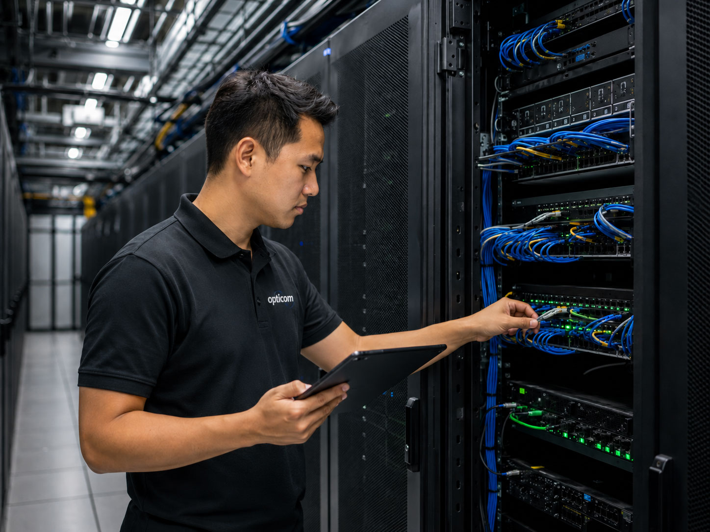 Foto: IT-Techniker bei der Wartung von Servern