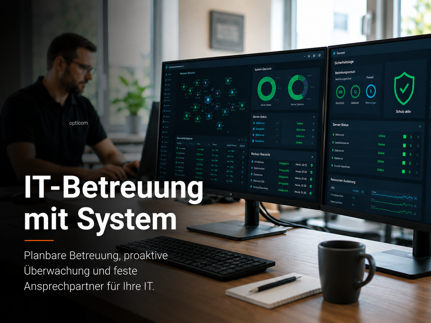 IT-Betreuung mit System: planbare Kosten, proaktive Überwachung und verlässliche Ansprechpartner
