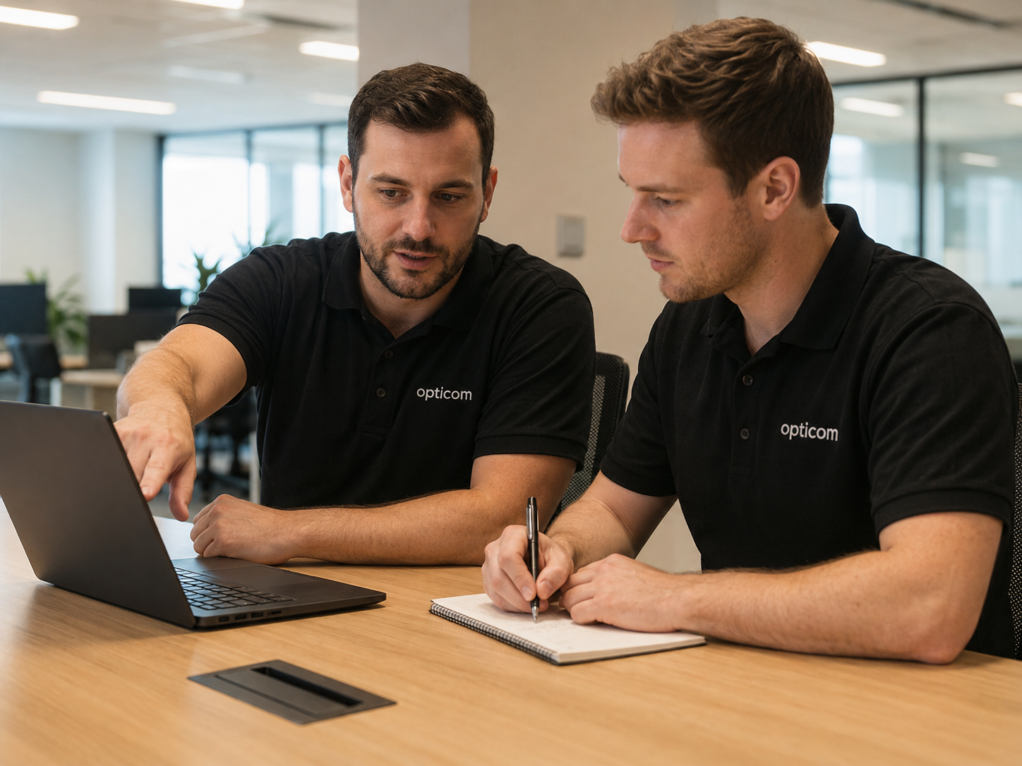 Foto: IT-Experte analysiert Monitoring-Dashboards auf mehreren Bildschirmen